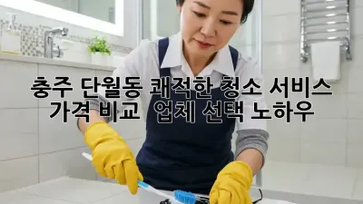 충주 단월동 쾌적한 청소 서비스: 가격 비교 & 업체 선택 노하우